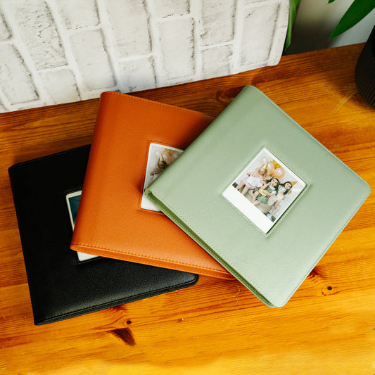 Large Photo Album for Instax Wide & Polaroid Photos – 288 Slots, Vegan Leather